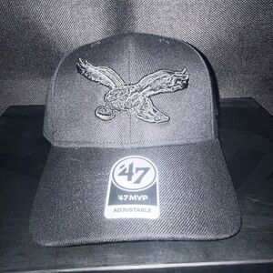 '47 Black Eagles Embroidered Strapback Hat